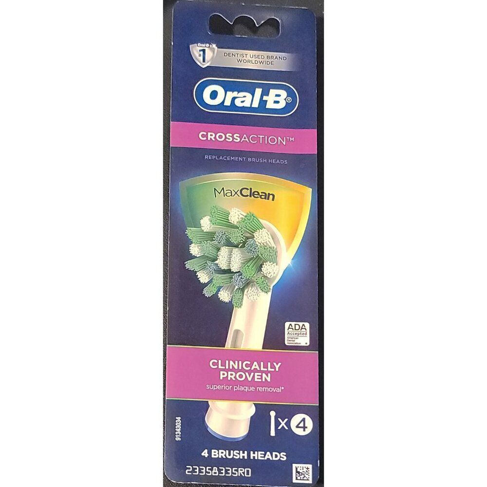 Oral-B Cross Action Max Clean Replacement 4-Brush Heads